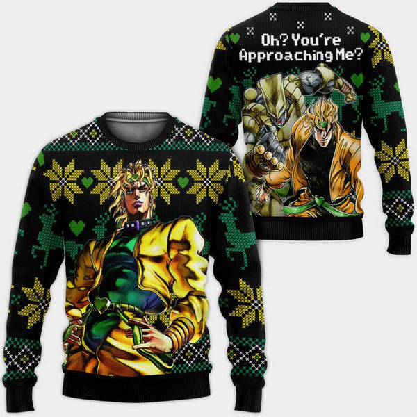 Divesart - Dio Brando Ugly joulupaita ja huppari Custom Oh You're Approaching Me Anime JoJon joululahjat